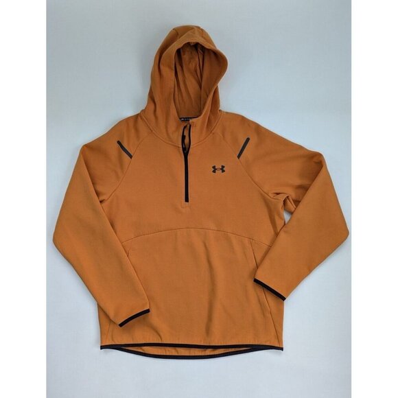 Under Armour Other - Under Armour Unstoppable Quarter Zip Men's Fleece Hoodie Orange Size S